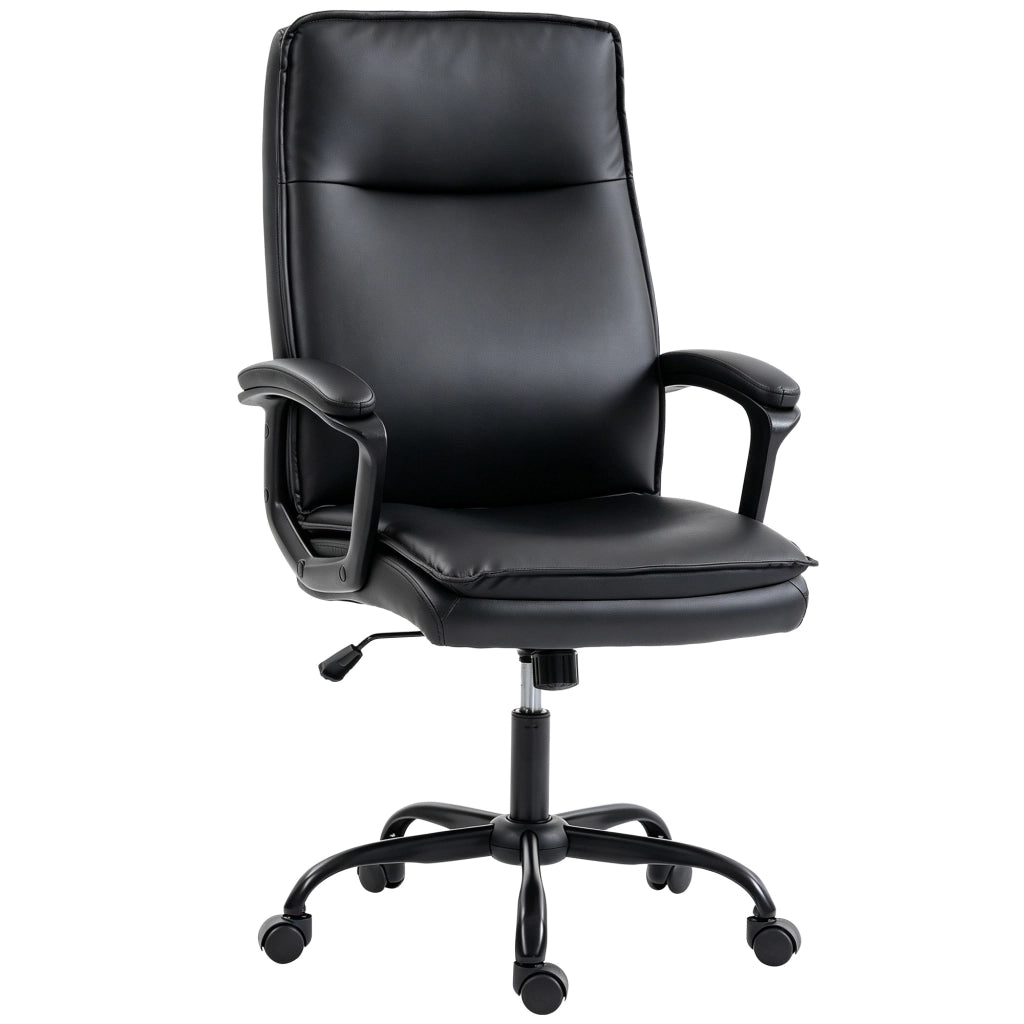 Sedia da ufficio ergonomica ¨C Minimal ¨C nero, PU, altezza regolabile