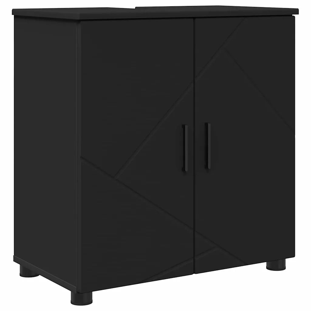 Set di mobili per il bagno con cassetto con porta 5 pcs Nero