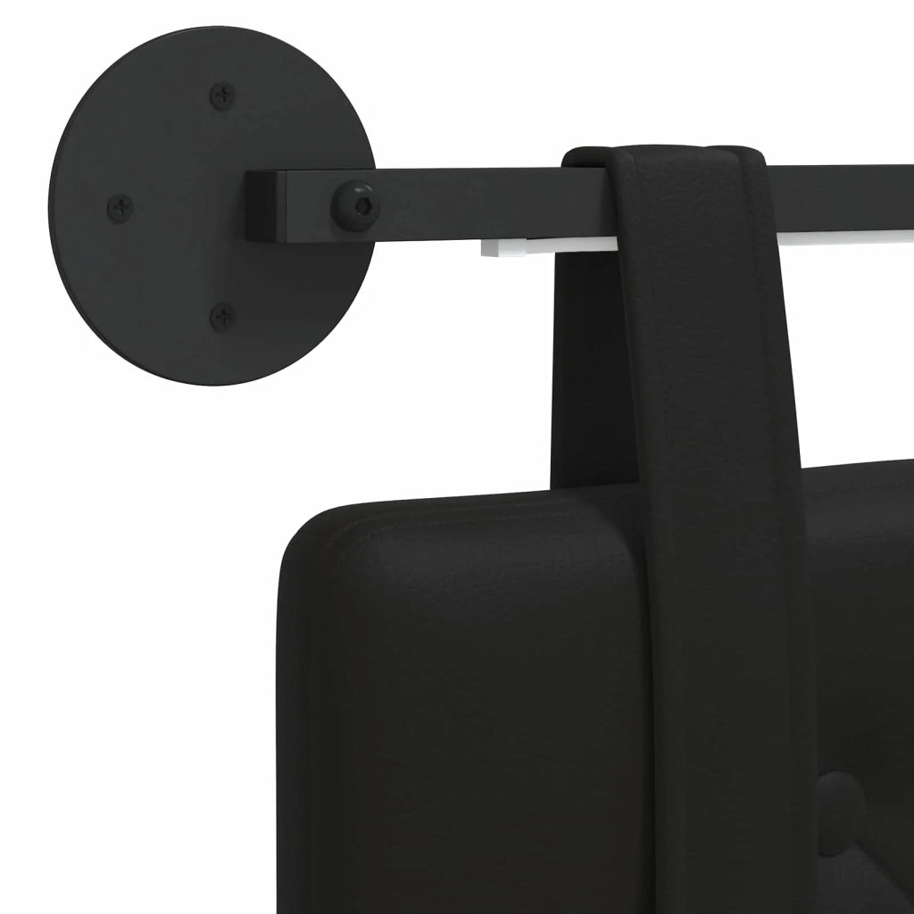 Testiera sospesa Con luce LED Nero Similpelle 3424185