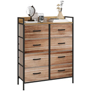 Cassettiera con 8 cassetti in tessuto amovibili, ripiano superiore e struttura in acciaio ¨C Minimal ¨C 79x29x101 cm