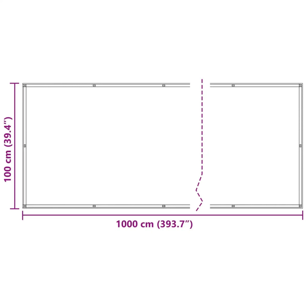 Schermo da balcone-Pannello per balcone Rosso 100 x 1000 cm Tessuto Oxford