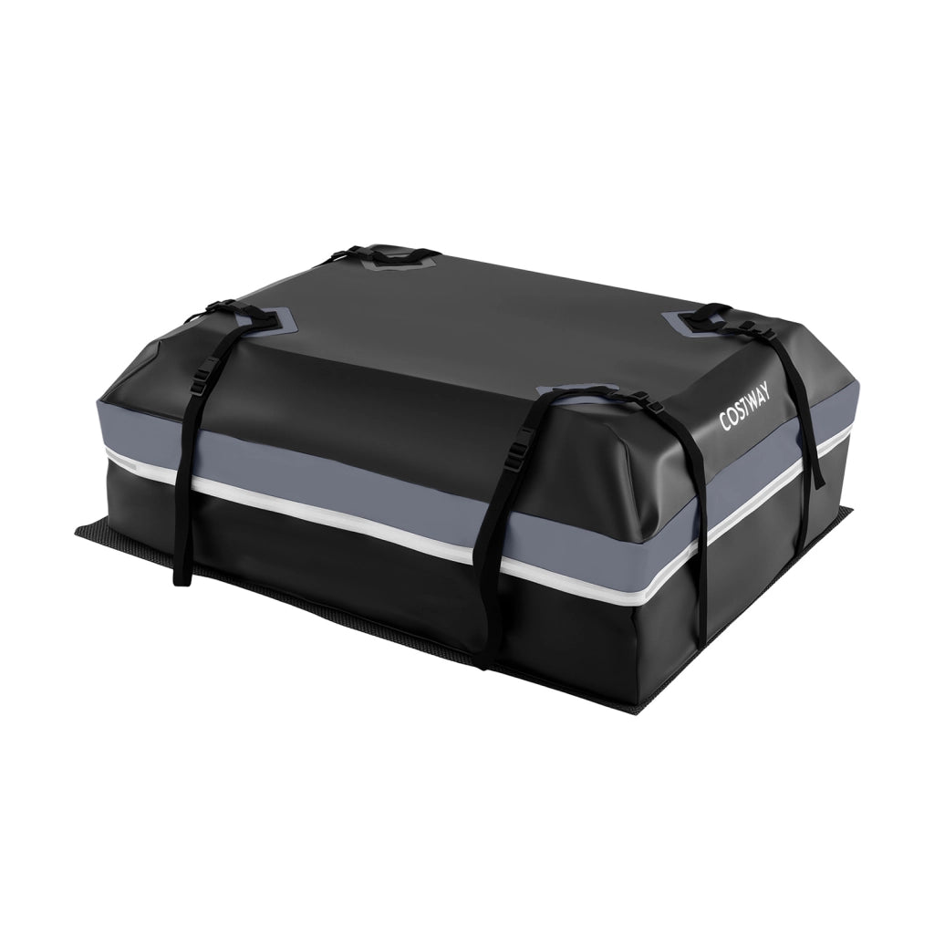 Borsa da tetto per auto con tappetino antiscivolo, Box portapacchi impermeabile e alta adattabilit¨¤ Grigio 112 x 86 x 45 cm