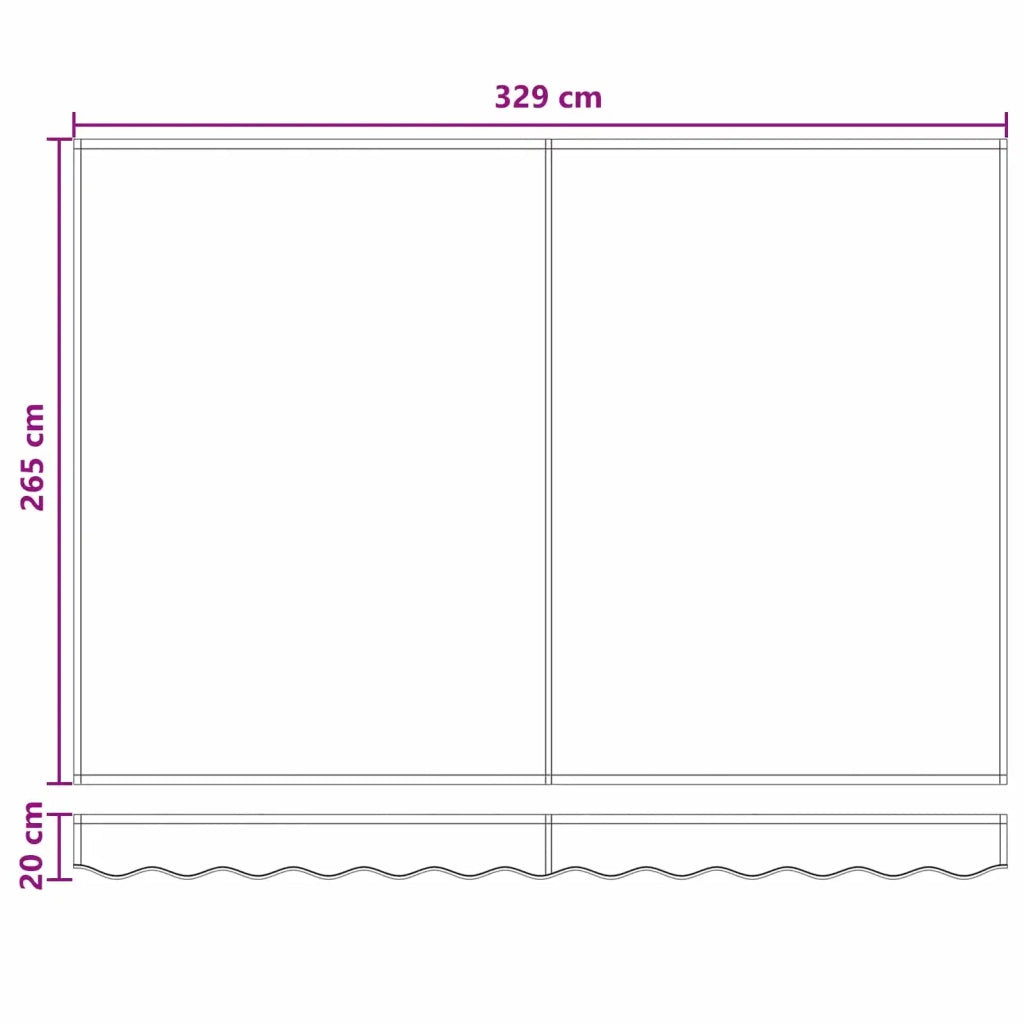 Telo di ricambio per tenda da sole Sabbia 329 x 245 cm 964690
