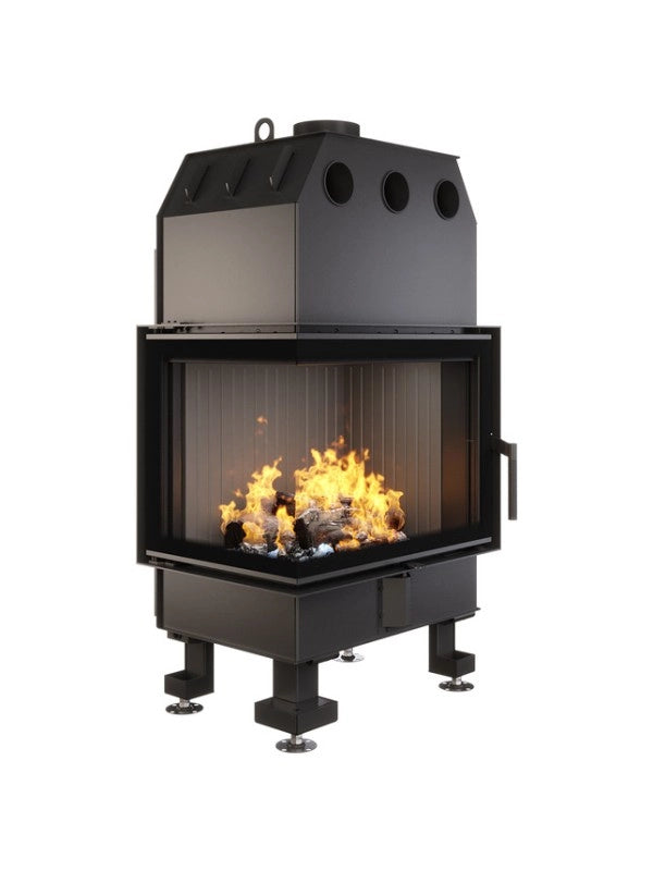 Caminetto ad angolo Inserto Apertura sinistra Nero Energy 65x50x47 (14,5 kW) ECO