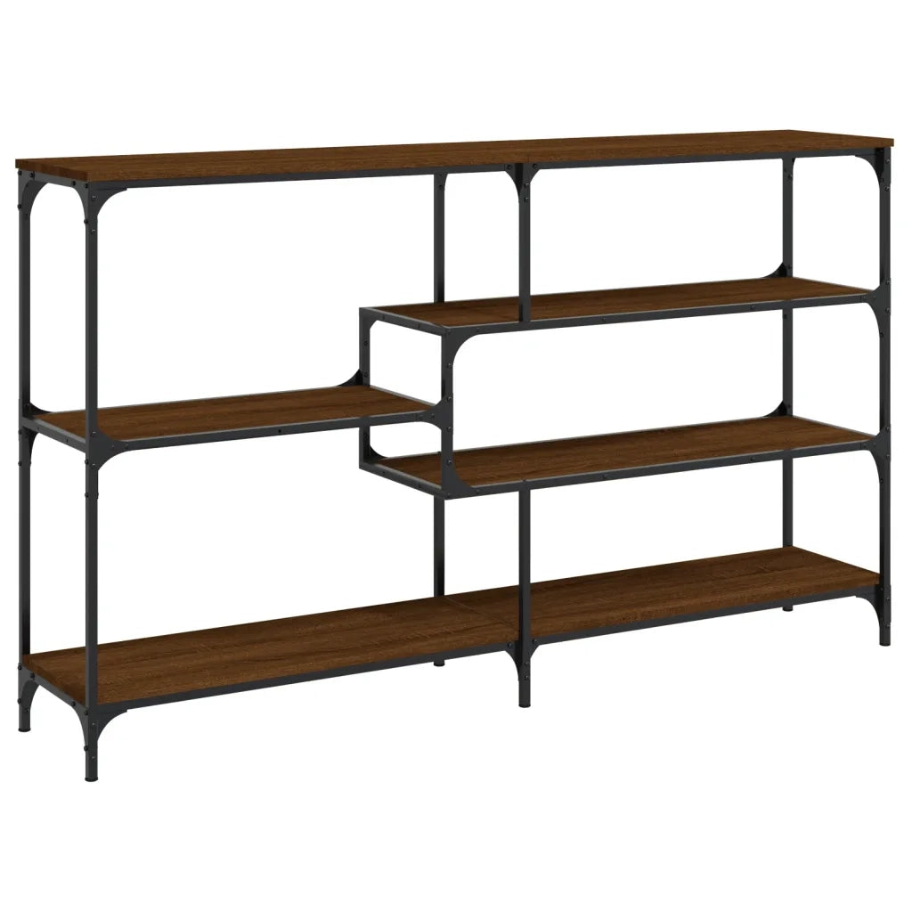 Tavolino Consolle | Tavolo d'Ingresso Rovere Marrone 160x32x95 cm Legno Multistrato
