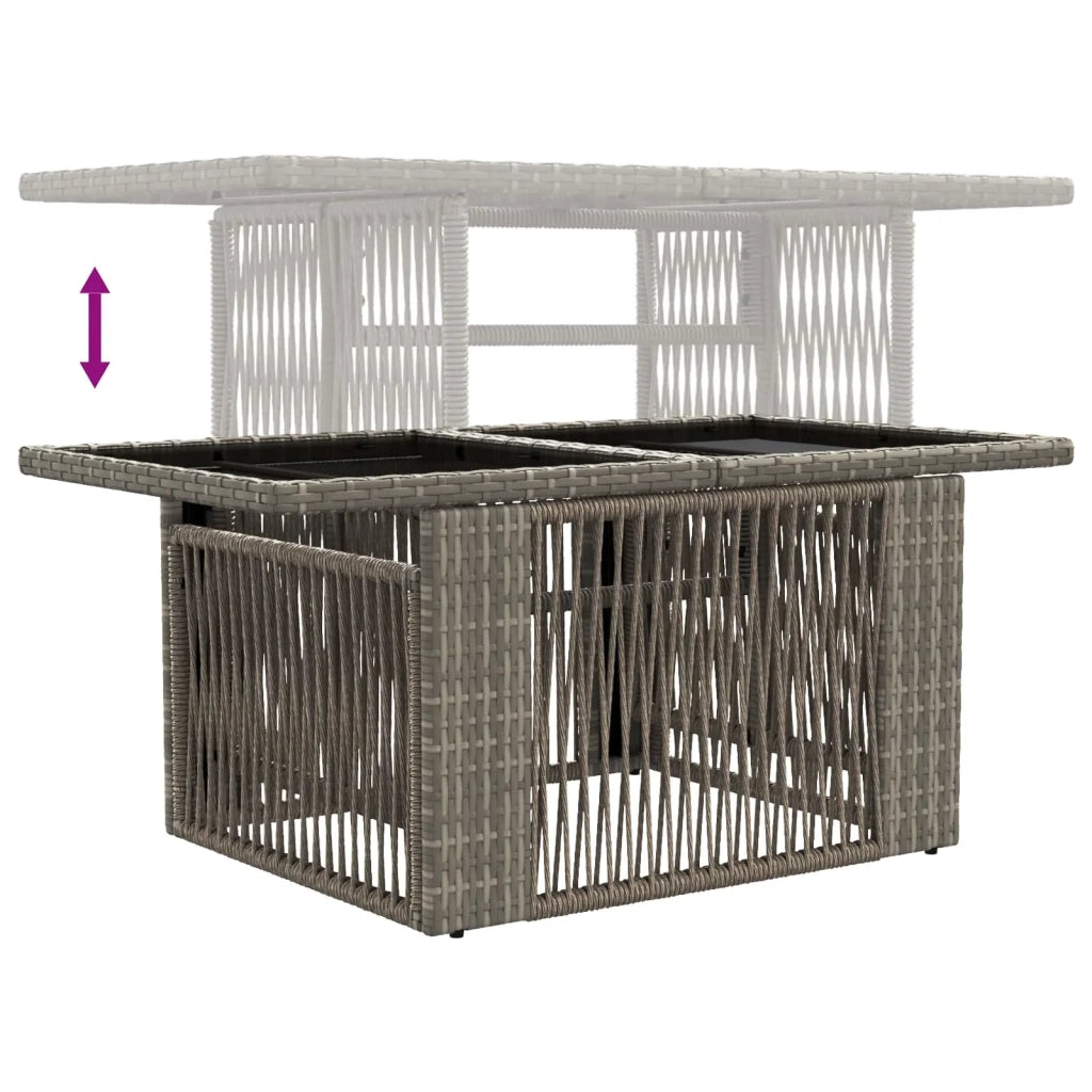 Set Divano da Giardino 14 pz Nero polyrattan 3436562