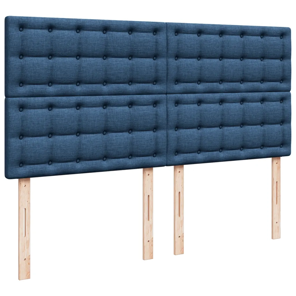 Giroletto a Molle con Materasso Blu 180x200 cm in Tessuto