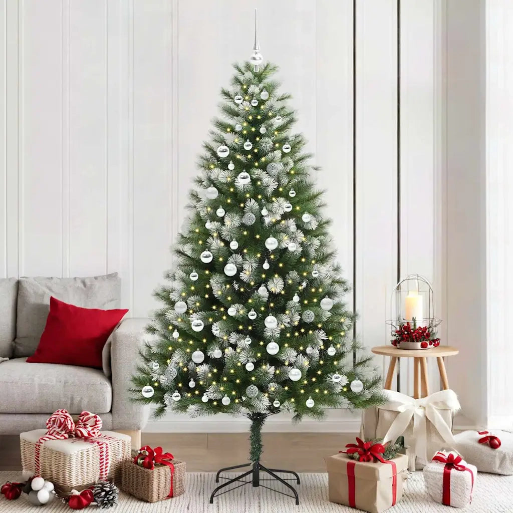 Albero di Natale artificiale con rami snodati e neve imbiancata 3395456