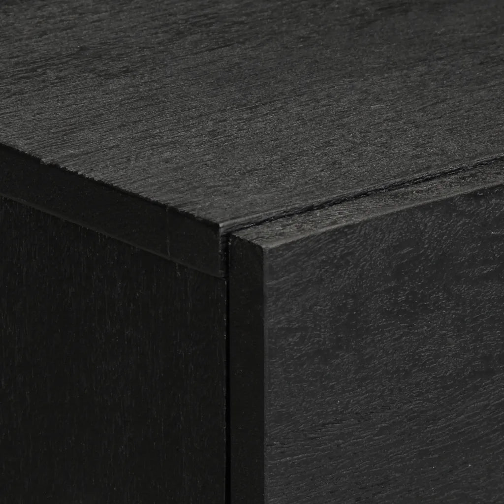 Comodino-Tavolino da notte Nero 50x33x60 cm in Legno Multistrato 604567