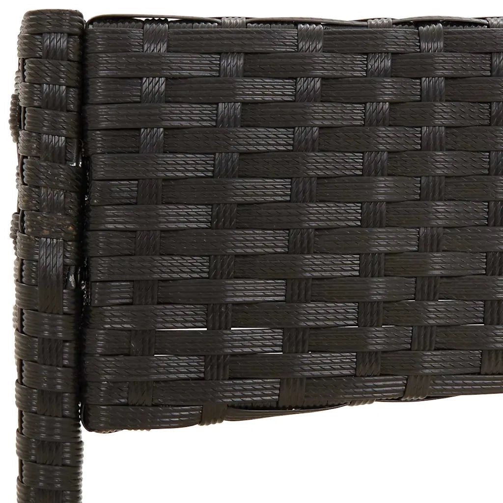 Set Divani da Giardino 4 pz | Set Salotto da Giardino con Cuscini Nero in Polyrattan