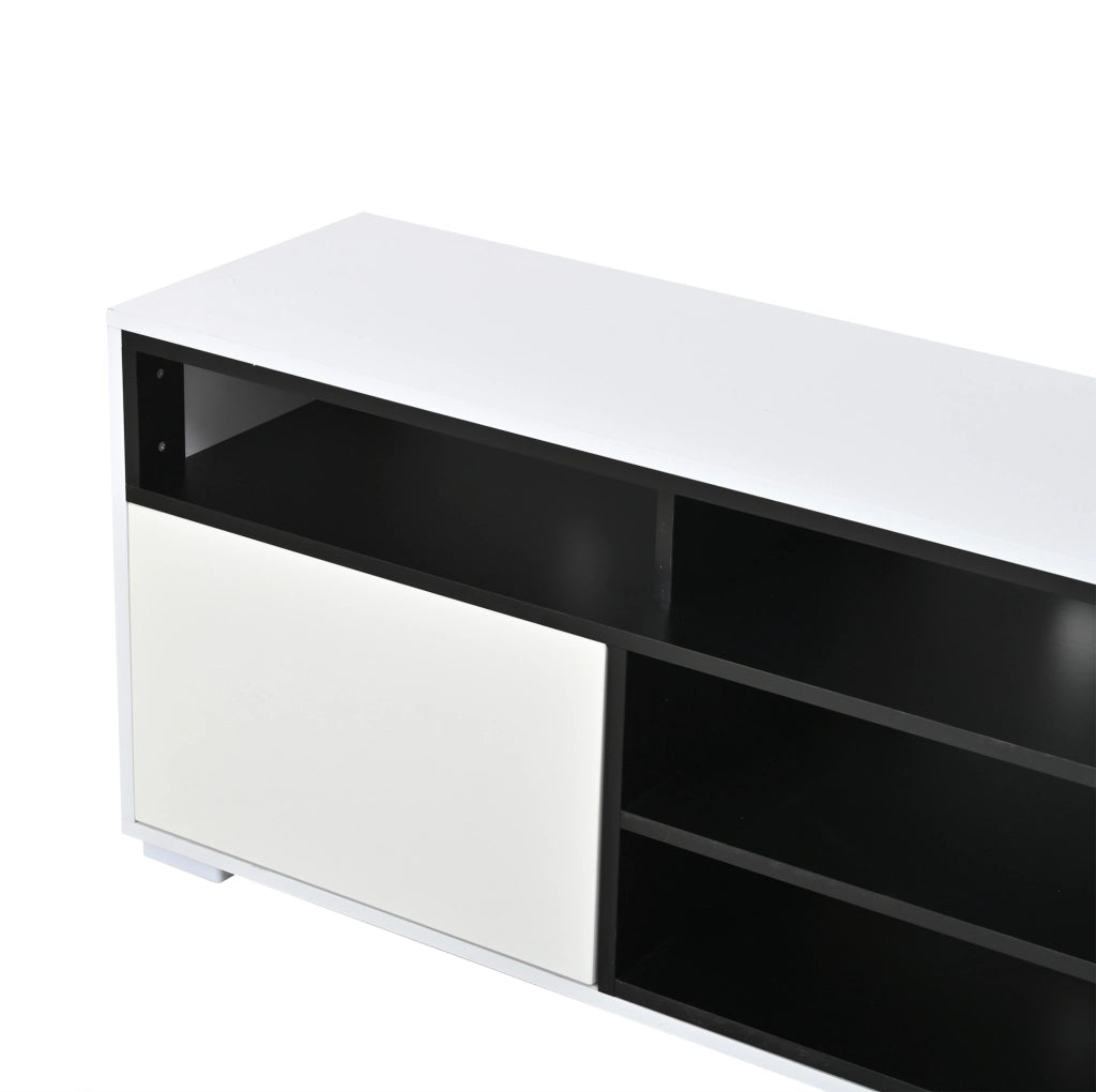 Mobile TV 150x35x50 cm con LED e 2 ante bianco HOMVRA