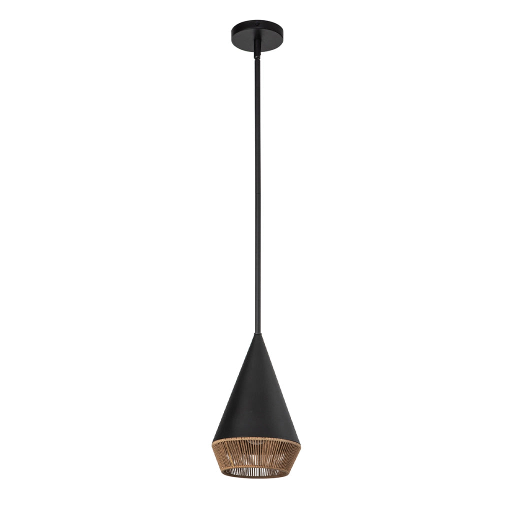 Lampada sospensione industriale nera Daphne Alora Mood E27