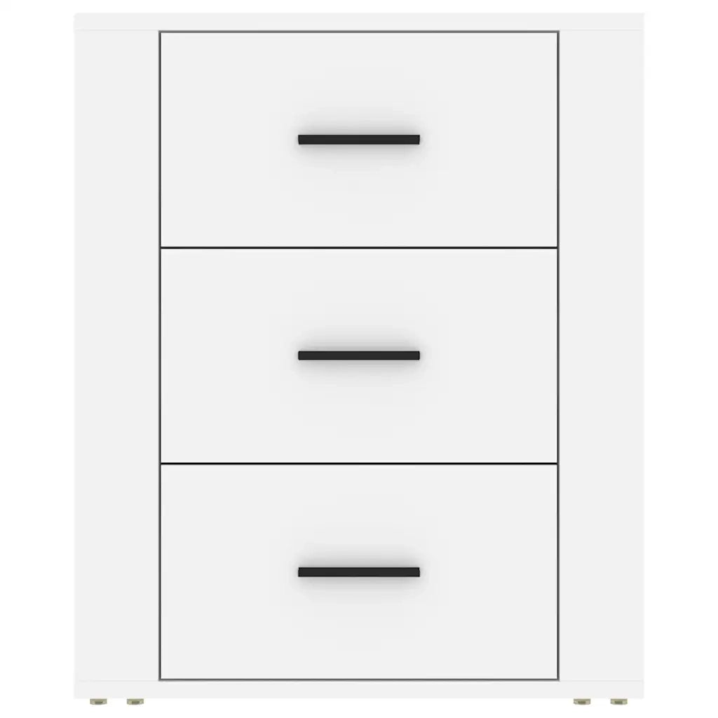 Comodino-Tavolino da notte Bianco 50x36x60 cm in Legno Ingegnerizzato 302565
