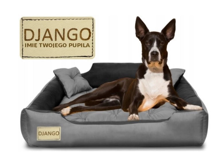 AIO FACTORY Cuccia per cani 55x45 cm personalizzata in microfibra impermeabile grigia