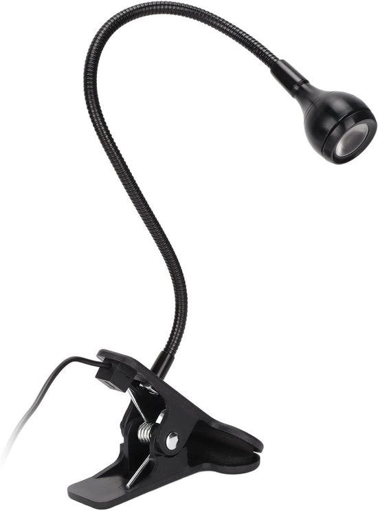 Lampada UV-lijmuithardende con collo flessibile e morsetto - Mini-lampada da scrivania per riparare geli per unghie e telefoni