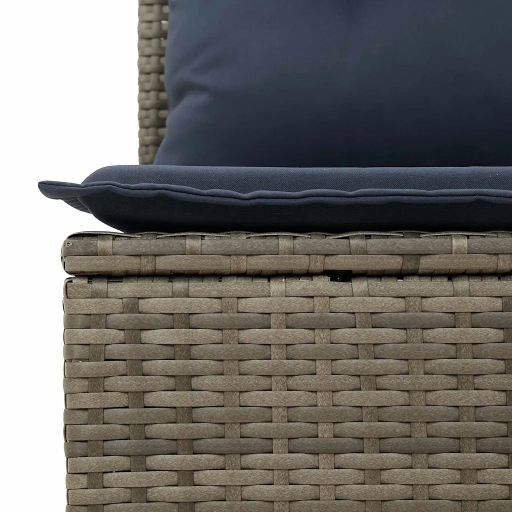 Set Divano da Giardino Grigio polyrattan 3345825