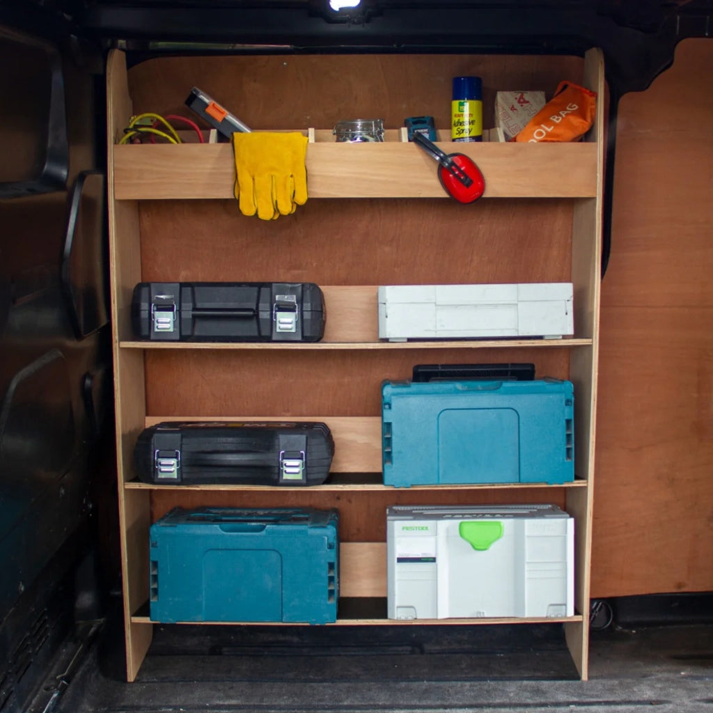Scaffale per Ford Transit con Tappetini Gommati su Mensole Scaffale per Furgone