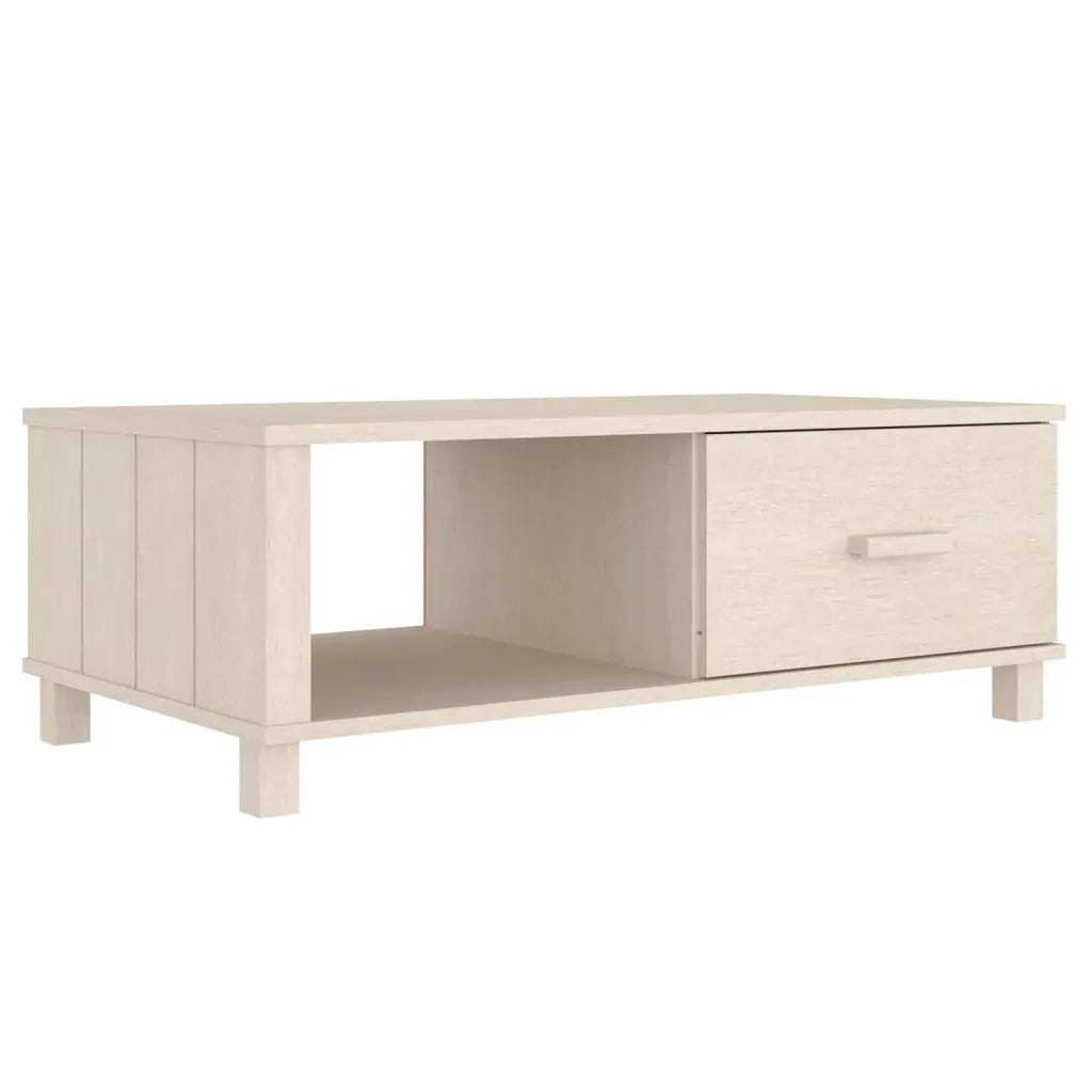Tavolino HAMAR ambra 100x55x35 cm in Legno Massello di Pino 340452