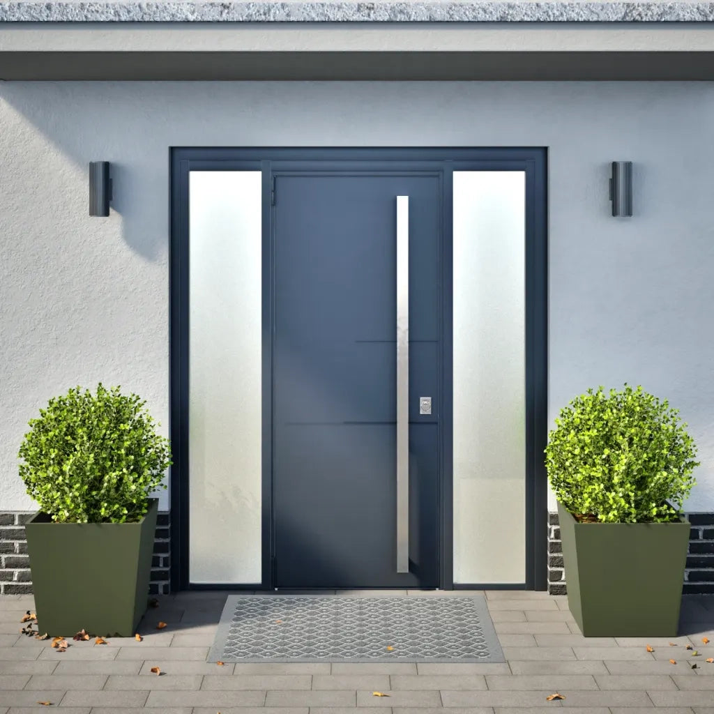 2 pz Fioriere | Cassetta per fiori | Vaso da Giardino Verde Oliva 50x50x50 cm in Acciaio