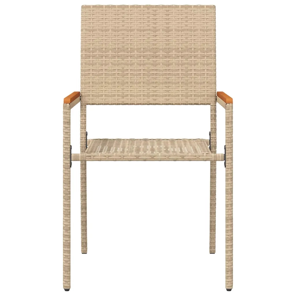 Sedie impilabili da giardino 4 pcs Crema e Marrone 3403063
