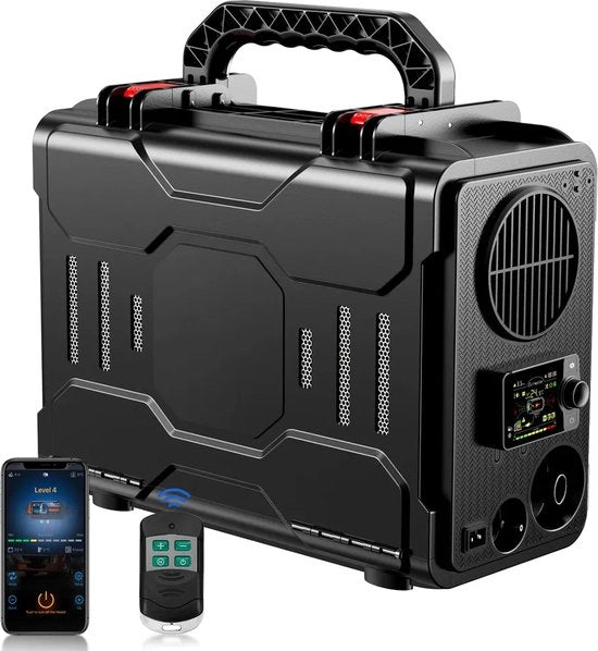 Caldaia a gasolio 12V per auto RV barche furgoni camper autobus - 8KW caldaia a gasolio - stufa a gasolio con display LCD - stufa per auto RV barche furgoni camper autobus - adattatore per l'UE