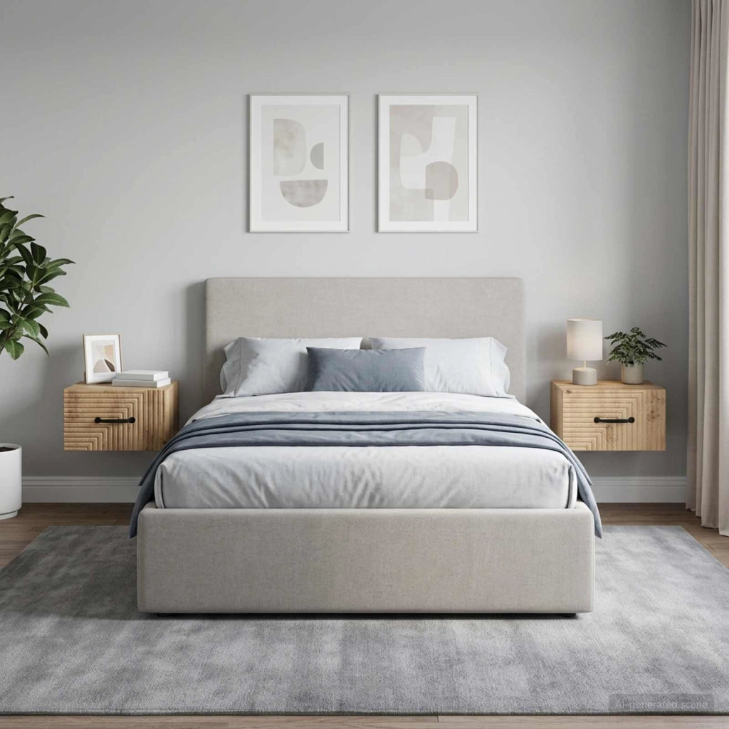 Mobiletto da notte a muro 2 pz Rovere Artigianale 898614