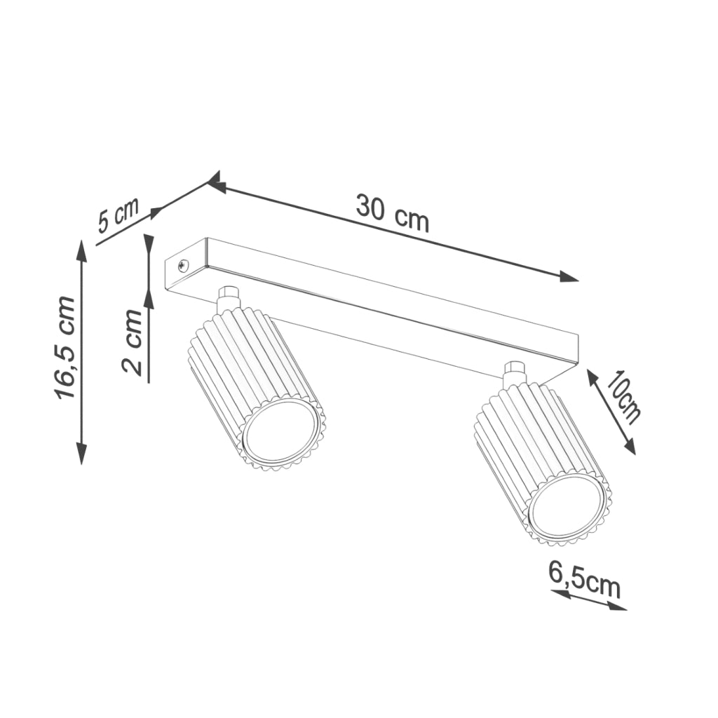 Lampada da soffitto KARBON 2 bianco