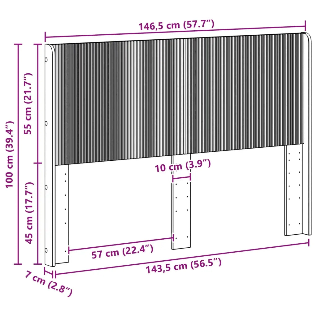 Testiera Letto Nero Legno ingegnerizzato 889586
