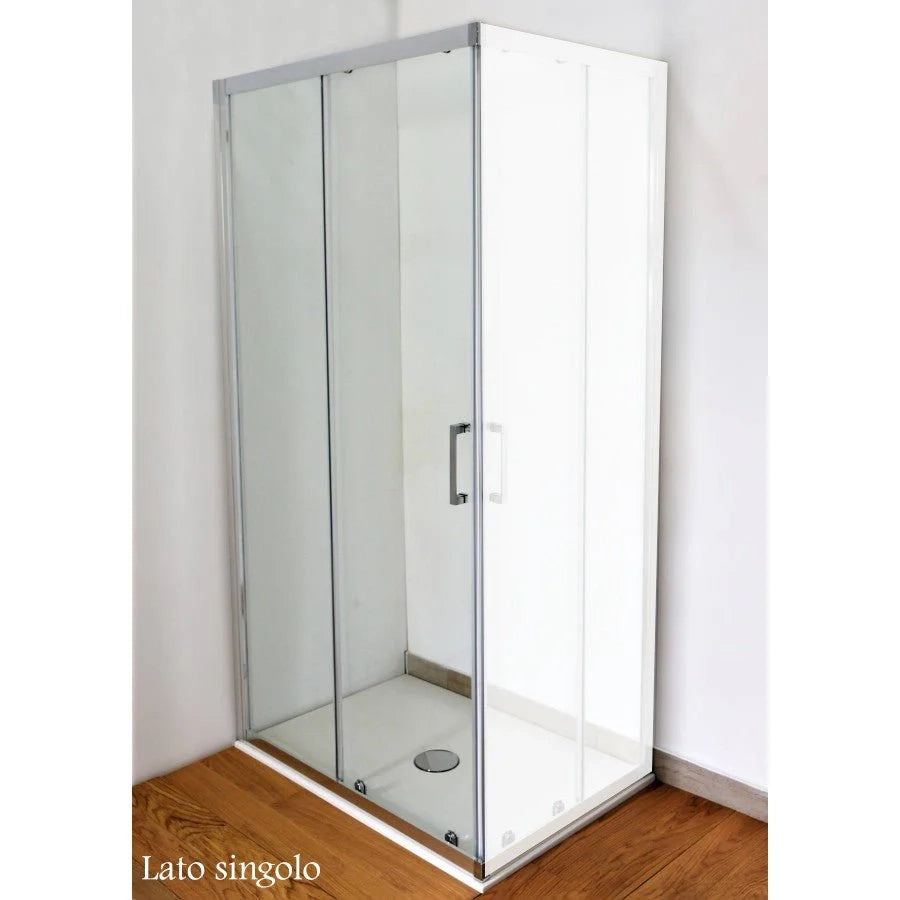 Lato da 80cm in cromo trasparente per box doccia Style
