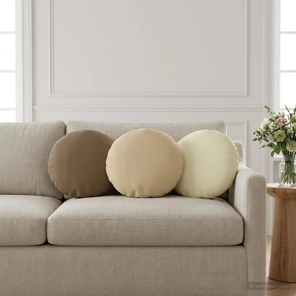 Federa 2 pcs HEERLEN Beige Ø 40 cm Poliestere 922341