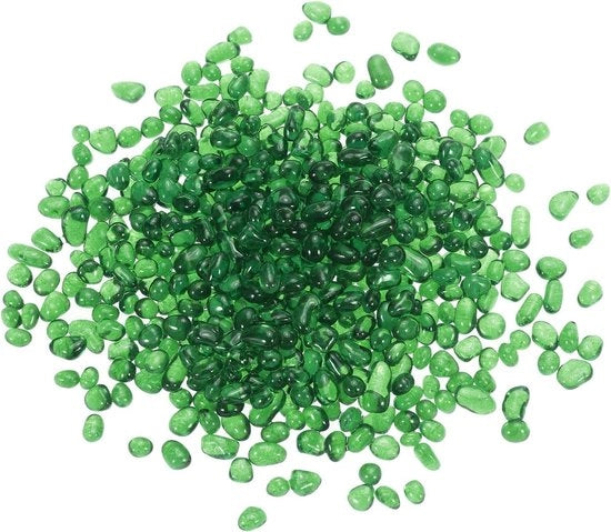 Kralen perle glas ronde per acquario e fuoco - 500g perle glas verde 3-6mm