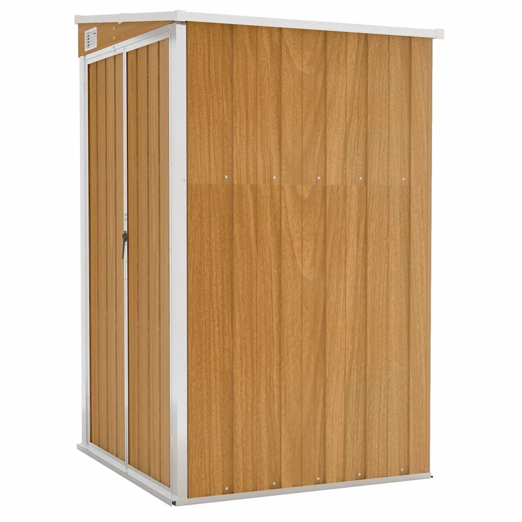 Capanno Giardino a Parete Marrone 118x100x178cm Acciaio Zincato 316220