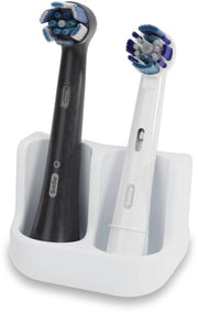Supporto per spazzola da denti con rilascio idraulico - Sicuro igienicamente - Supporto per 2/4 spazzole da denti con rilascio idraulico - Foderato con silicone - Indipendente - Adatto per Oral-B/iO/Sonicare - Filtro/contenitore per residui