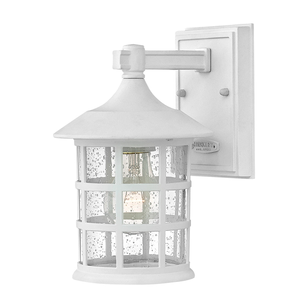Applique esterna Freeport bianco testurizzato E27 40W Hinkley