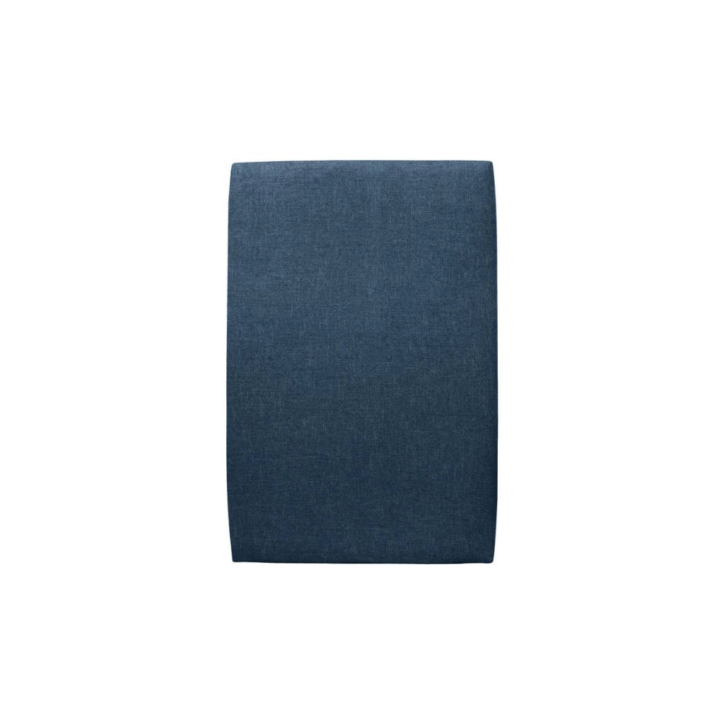 Testiera in tessuto natté blu oceano liscio L90 cm
