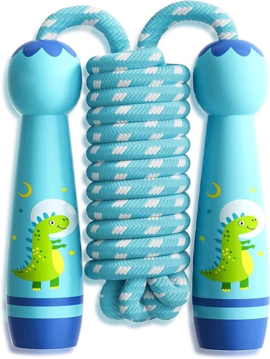 Tiro a Spaghetti Estensibile 25m - Manubrio in Legno - Adatto a Bambini da 5 anni in su - Gioco di Allenamento Fitness - Sviluppo delle Gambe tiro a spaghi estensibile