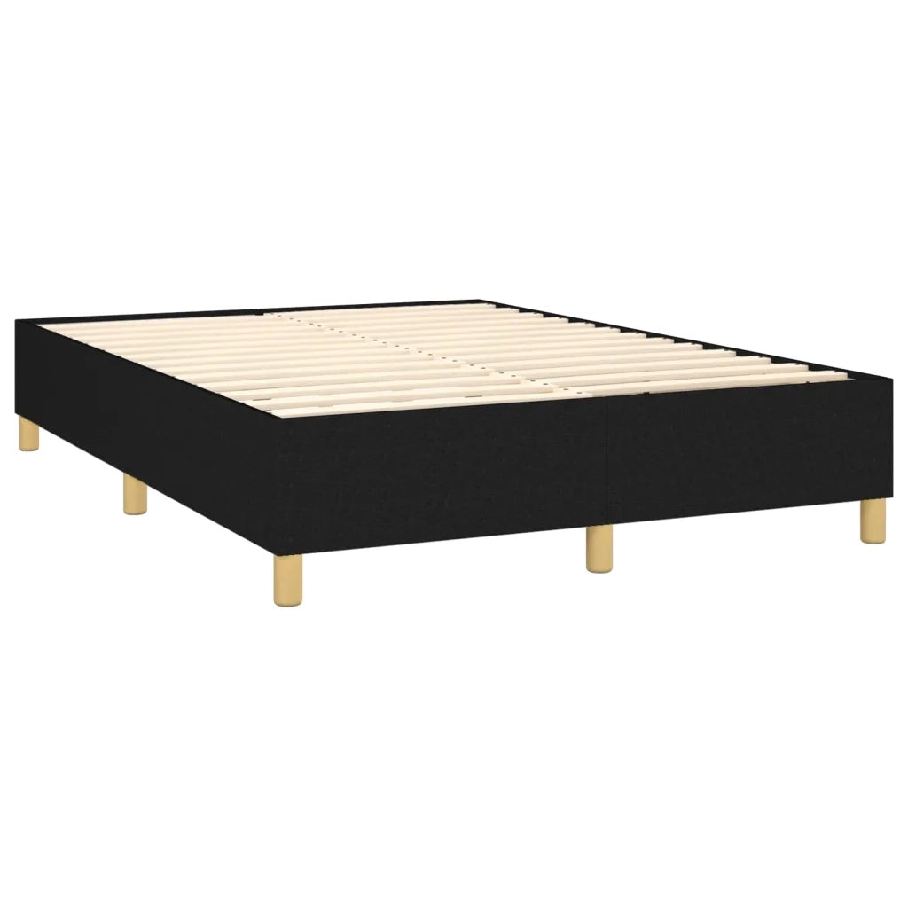 Giroletto a Molle con Materasso Nero 140x190 cm in Tessuto 3142251