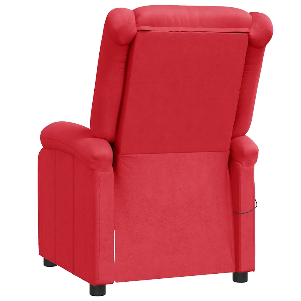 Poltrona Massaggiante Rossa in Similpelle 340167
