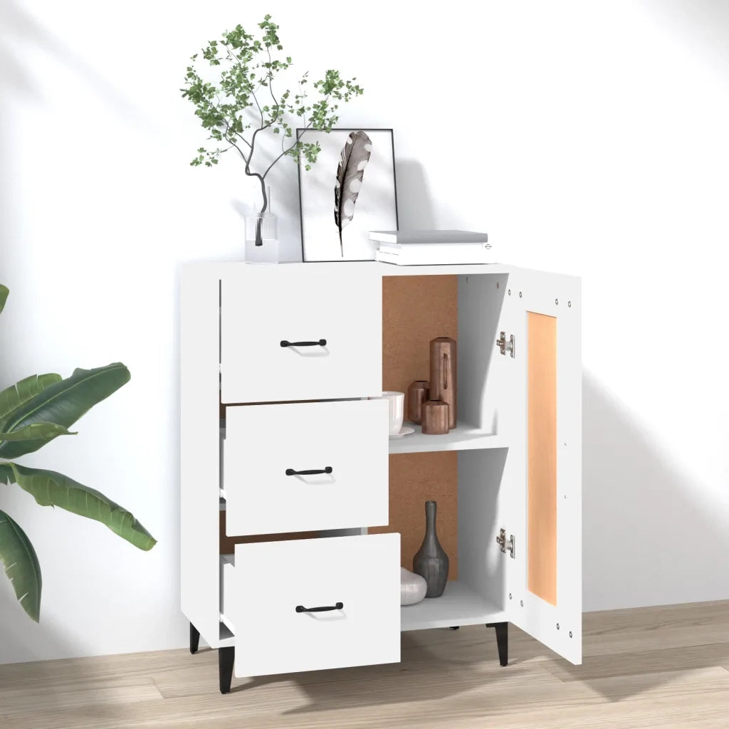 Credenza | Madia | Buffet da pranzo | Armadio da pranzo Bianca 69,5x34x90 cm in Legno Multistrato