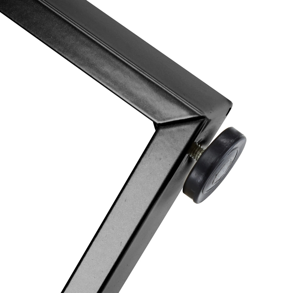 Tavolo da pranzo rotondo 100 cm in MDF e metallo; nero