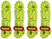 Tenttouw Ultralicht - Riflettente - Nylon - 4 pezzi - 4 mm - 4 m - Regolatore di alluminio leggero - Corda da campeggio