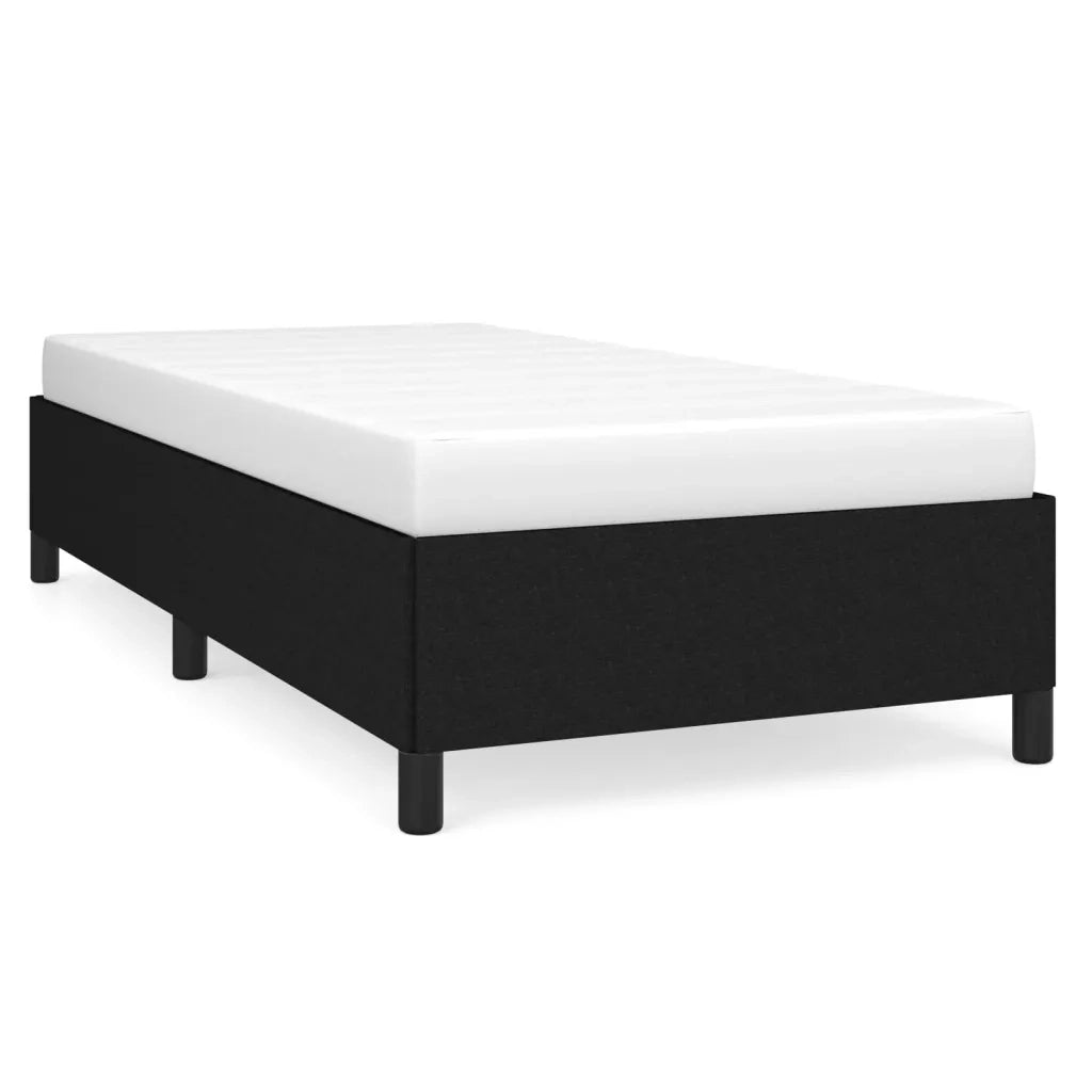Letto singolo | Letto per adulti | Giroletto senza Materasso Nero 90x190 cm in Tessuto