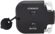 Contatore di Punteggio da Golf - Piatto di Impatto Meccanico - Compattabile e Portatile - Corpo Nero con Pannello Bianco - Segnala il Punteggio con Stile - Adatto per 2 Giocatori