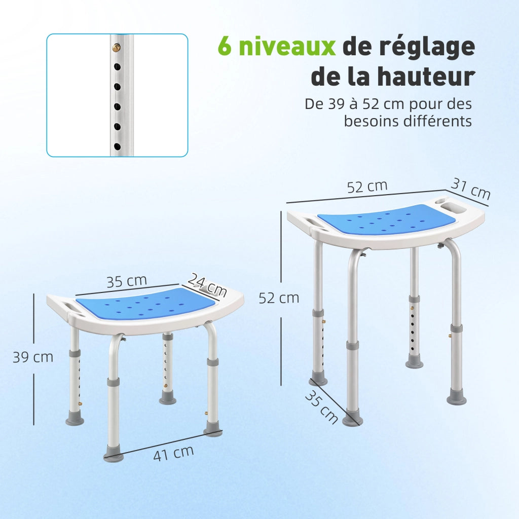 Sgabello da Doccia Regolabile ¨C Minimal ¨C Bianco
