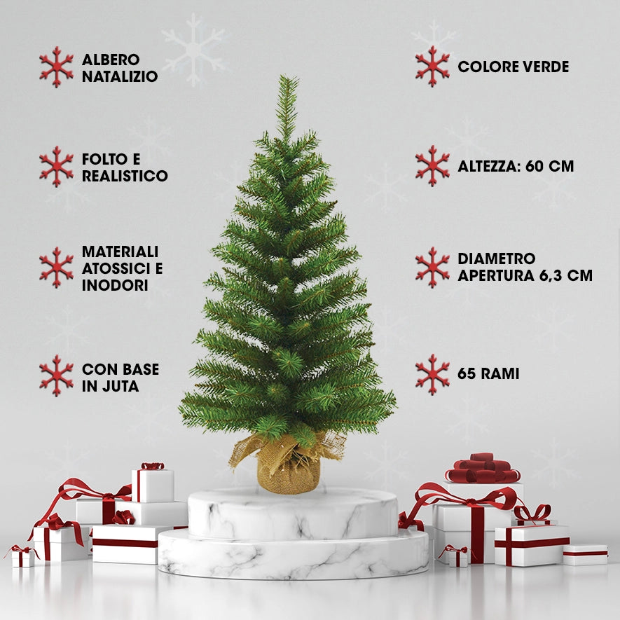 MAURY'S ALBERO DI NATALE JUTA 60 CM VERDE