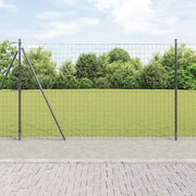 Recinzione con Posto Grigio 1,5 x 10 m Acciaio