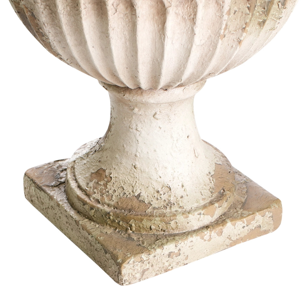 Vaso per piante Beige Distressed MgO Stile Vintage Look Antico Vaso per interni e per esterni