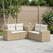 Set di divani 5 pz Beige e Bianco Crema 3447922