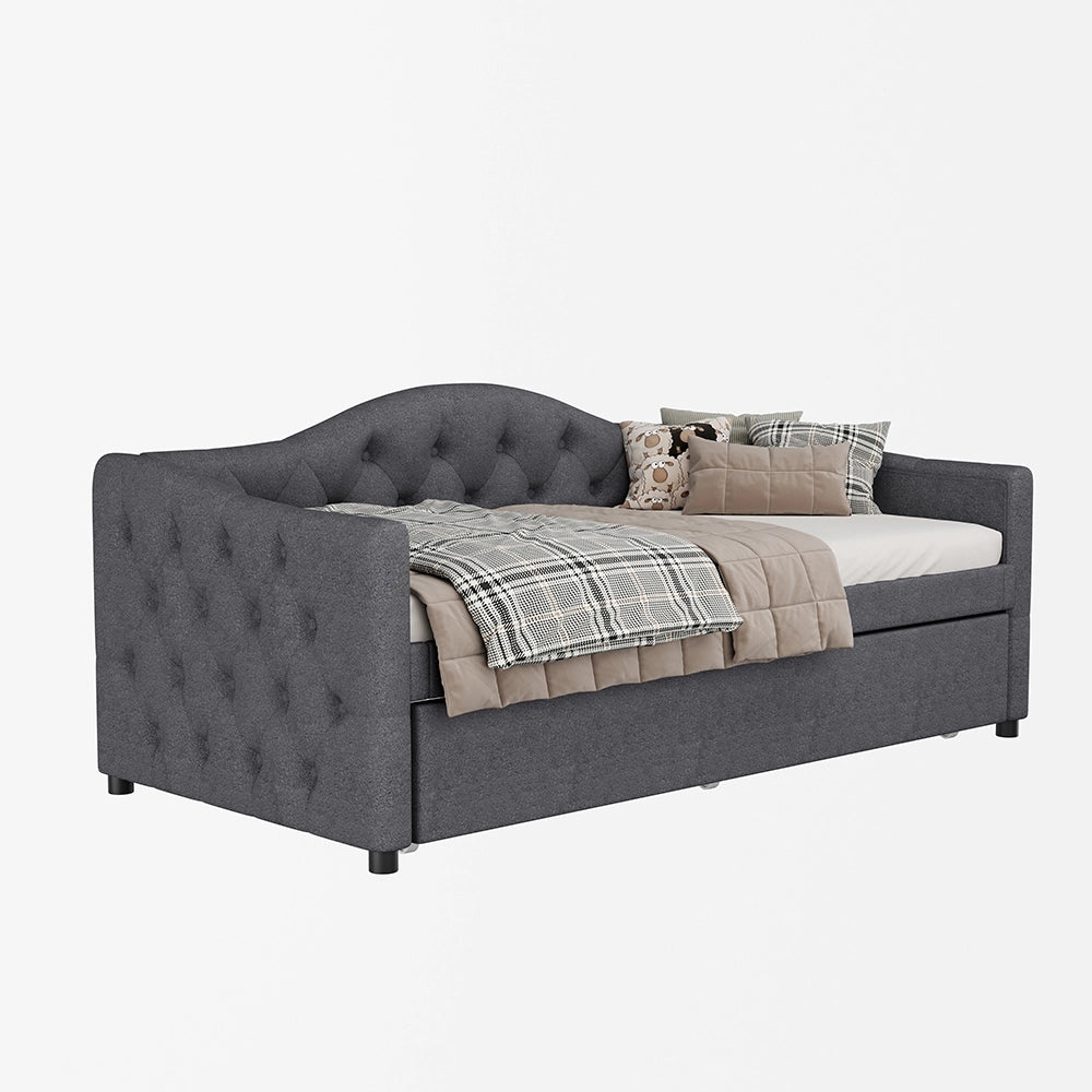 Letto a scomparsa 90x200 cm - Xylo - Grigio, divano letto, letto a panca