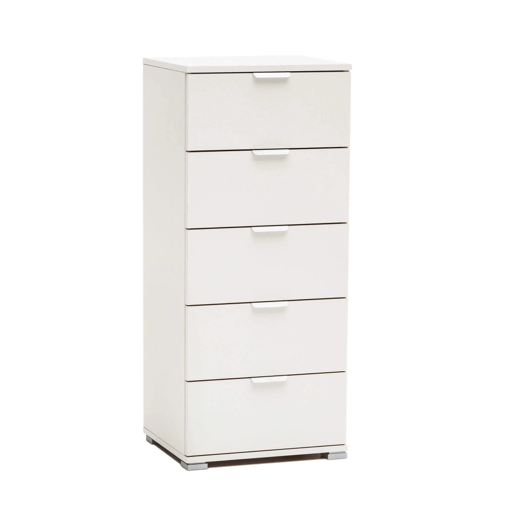 MOBILETTO CON 5 CASSETTI IN COLORE BIANCO 45 X 38 X H103 CM